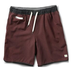 Vuori Banks Short Unlined 7" Men's Large Oxblood Linen